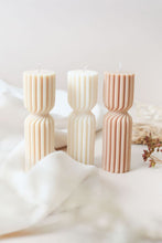 Load image into Gallery viewer, Ribbed & Knot Pilar Candles