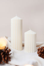 Load image into Gallery viewer, Ribbed Pilar Candles