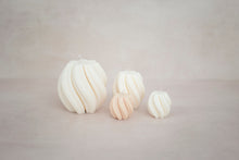 Load image into Gallery viewer, Scandinavian Pillar Candle Scented /Scented Candle / Vegan candle/ Neutral Home Decor/ Geometric Candle