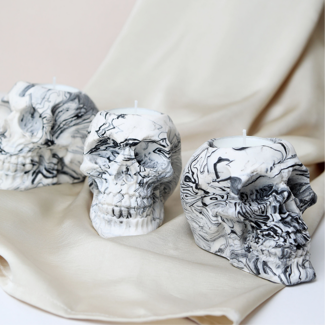 Jesmonite Skull Tea Light holder