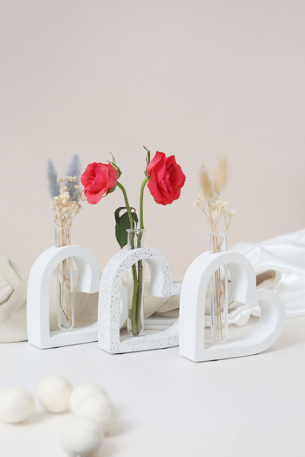 Heart-Shaped Jesmonite Vase