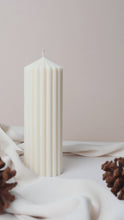 Load and play video in Gallery viewer, Ribbed Pilar Candles
