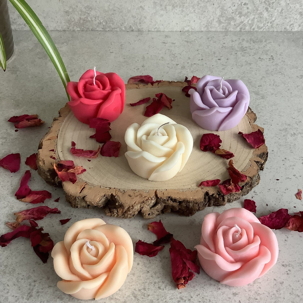 Valentines Rose Candle/ Rose Scented Candle/ New Candle/ Flower Candle/Mother’s Day/Special Occasion/Wedding Candle